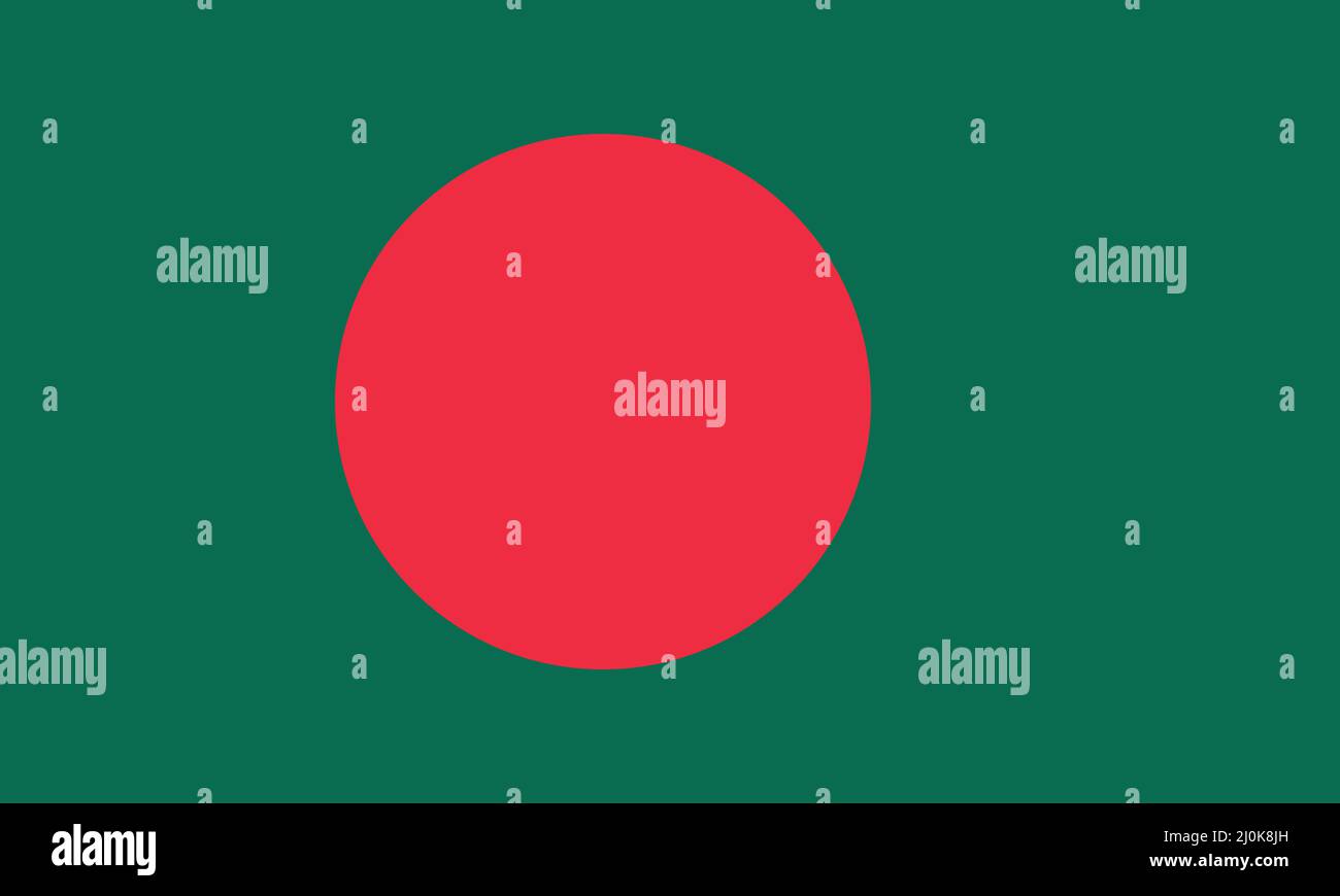 Bangladesch National Flag Vektor Illustration als EPS 10. Stock Vektor