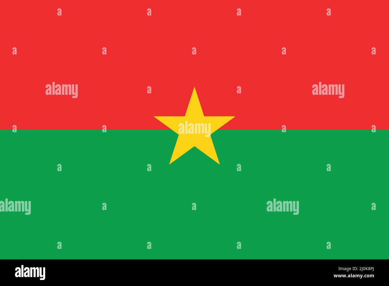 Burkina Faso National Flag Vektor Illustration als EPS 10. Stock Vektor