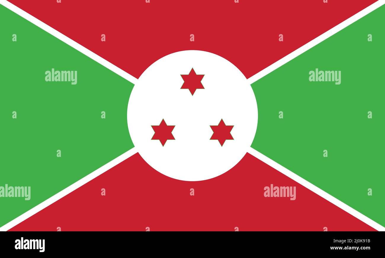 Burundi National Flag Vektor Illustration als EPS. Stock Vektor