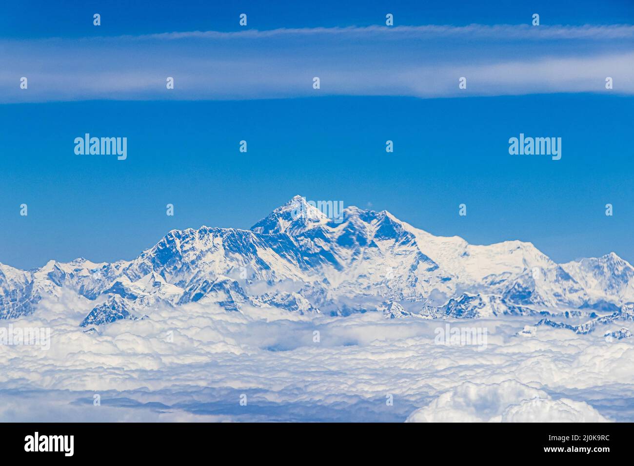 Mount Everest im Himalaya. 8848 m höchster Berg der Erde. Stockfoto
