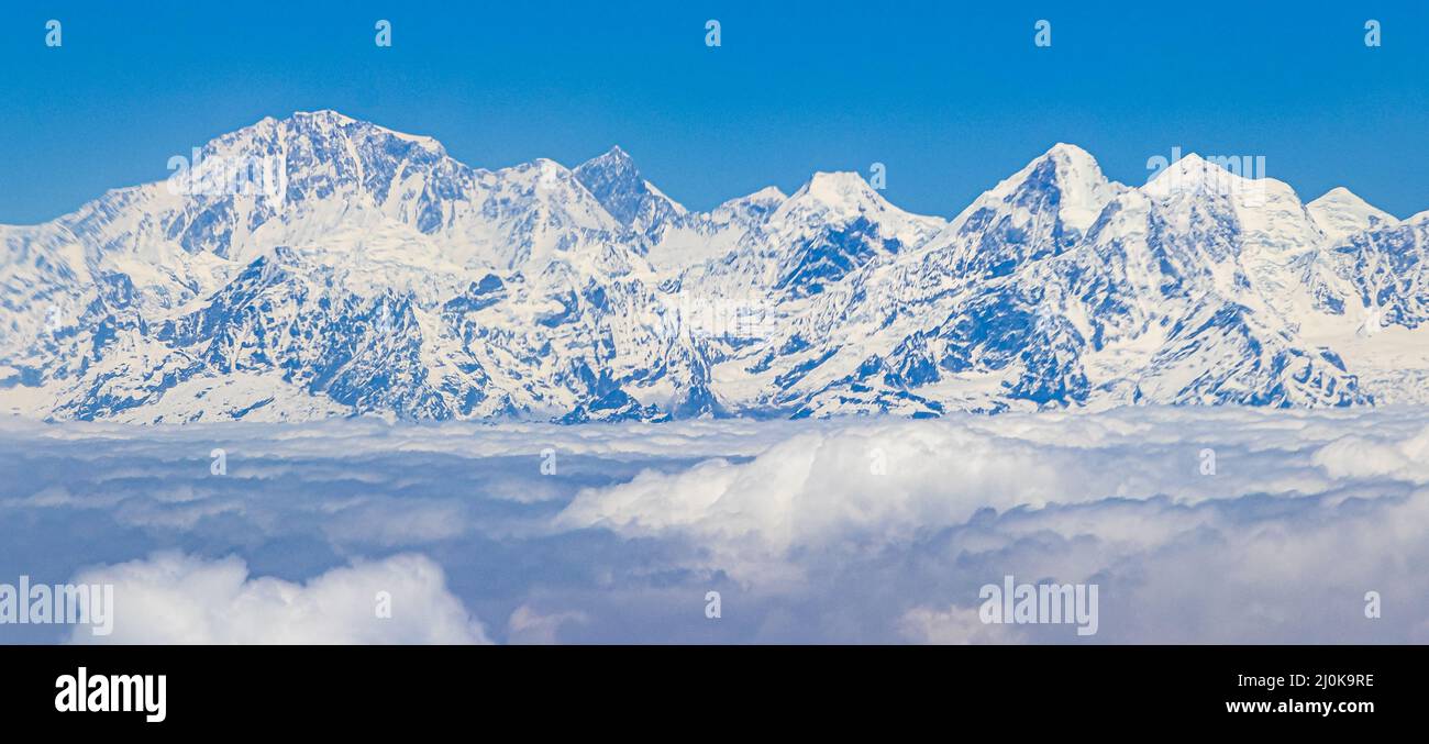 Mount Everest im Himalaya. 8848 m höchster Berg der Erde. Stockfoto