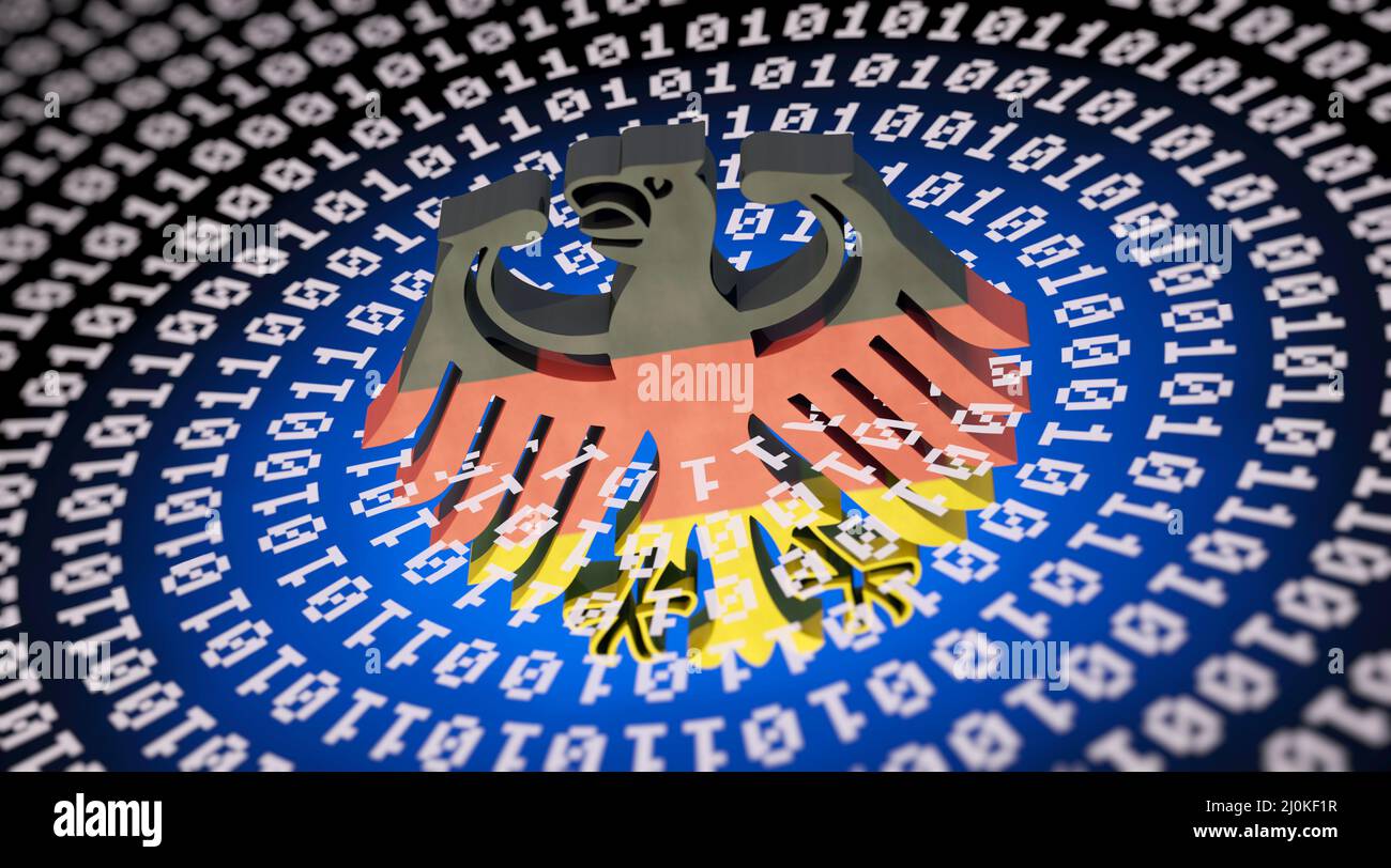 Symbolbild zum Thema Deutschland und Digitalisierung. Stockfoto