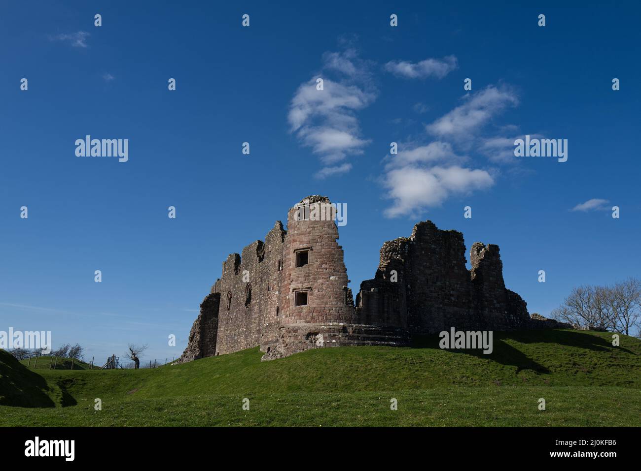 Brough Castle Ruine, erbaut von William Rufus 1092 in Cumbria England Stockfoto