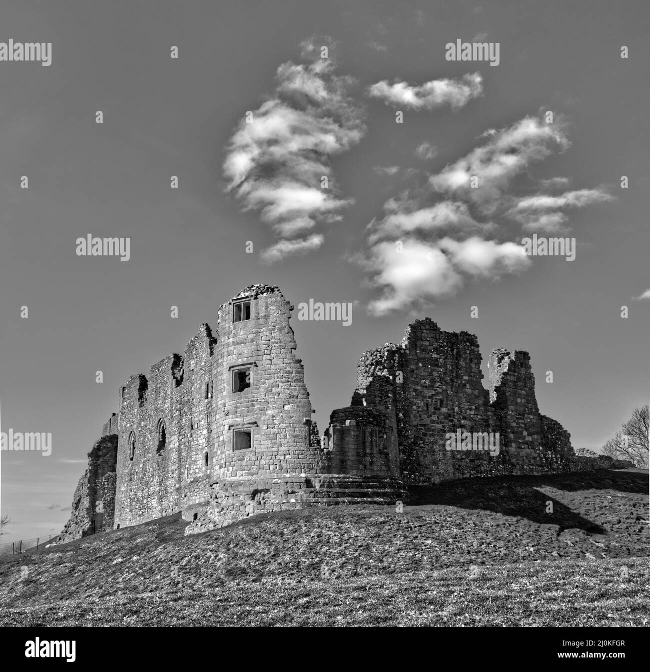 Brough Castle Ruine, erbaut von William Rufus 1092 in Cumbria England Stockfoto