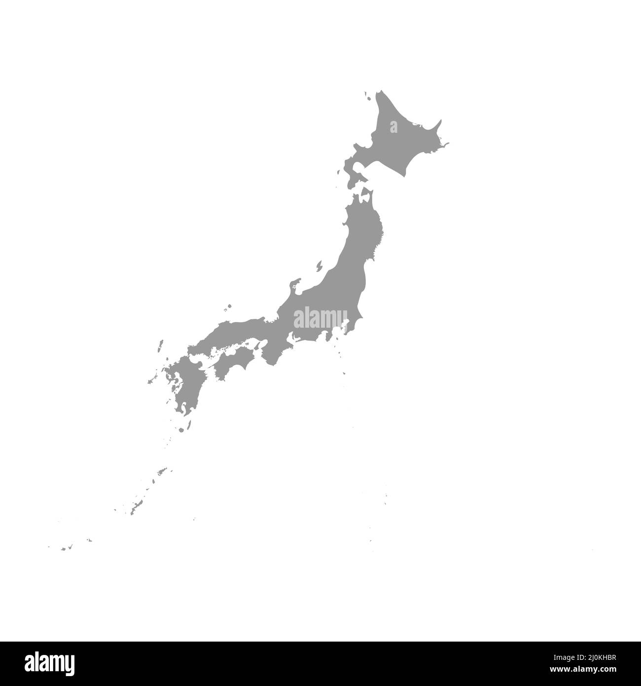 Japan Vektor Landkarte Silhouette Stock Vektor