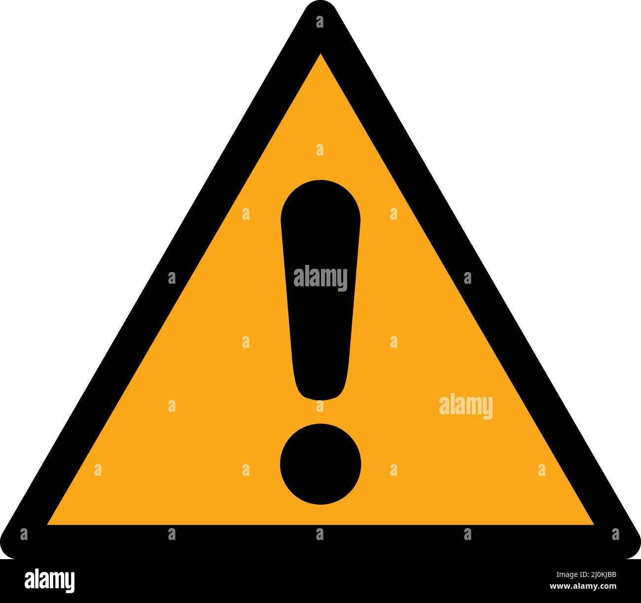 W001 – Allgemeines Warnzeichen der ISO 7010. Stock Vektor