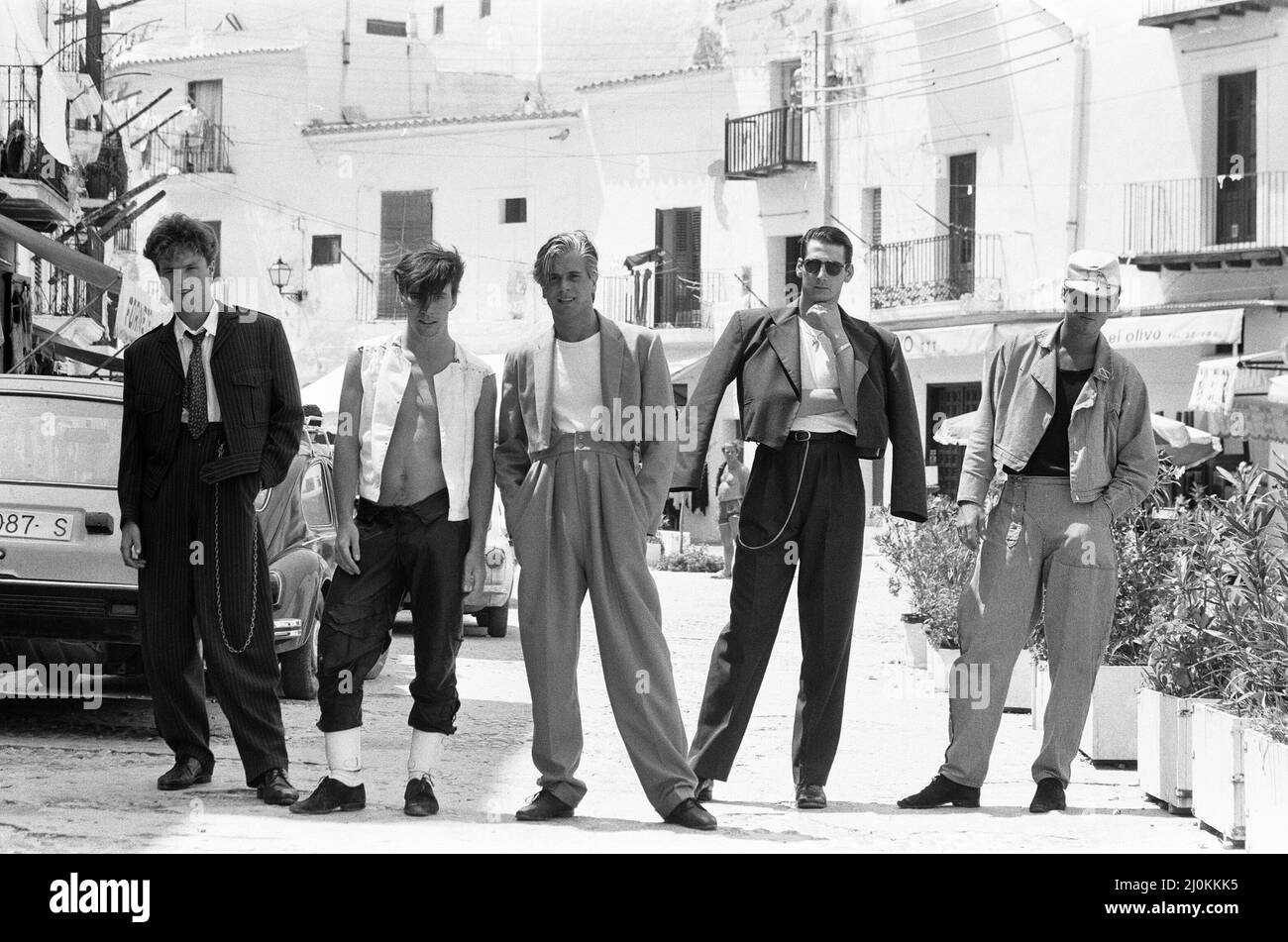 Spandau Ballet, Musikgruppe in Ibiza, Spanien, Juli 1981. Stockfoto