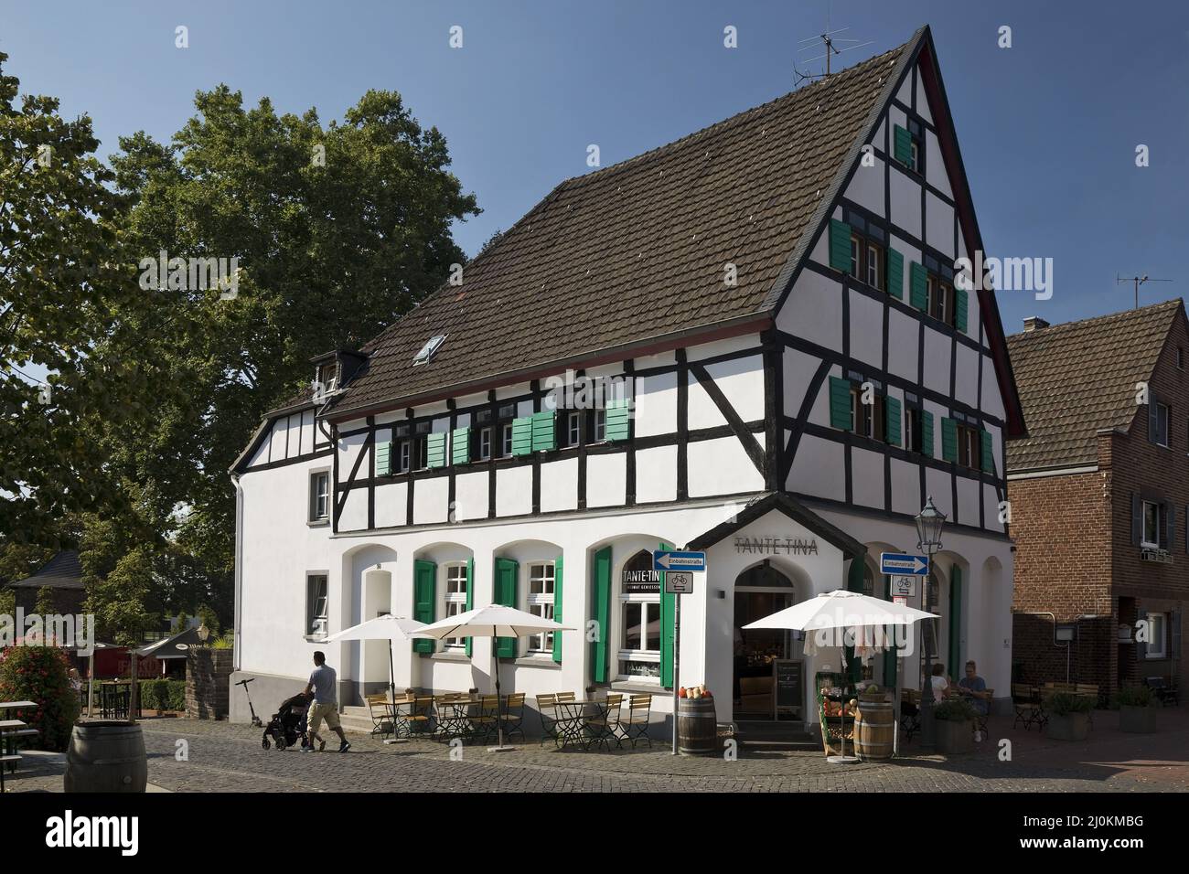 Altstadt, Monheim am Rhein, Bergisches Land, Nordrhein-Westfalen, Deutschland, Europa Stockfoto