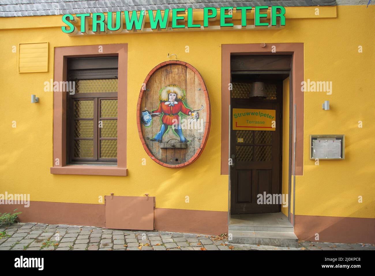 Örtlicher Struwwelpeter in Alt-Sachsenhausen, Frankfurt, Hessen, Deutschland Stockfoto