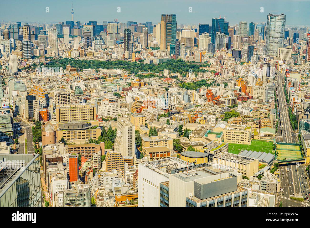Der Blick vom Shibuya Sky Observatorium Stockfoto