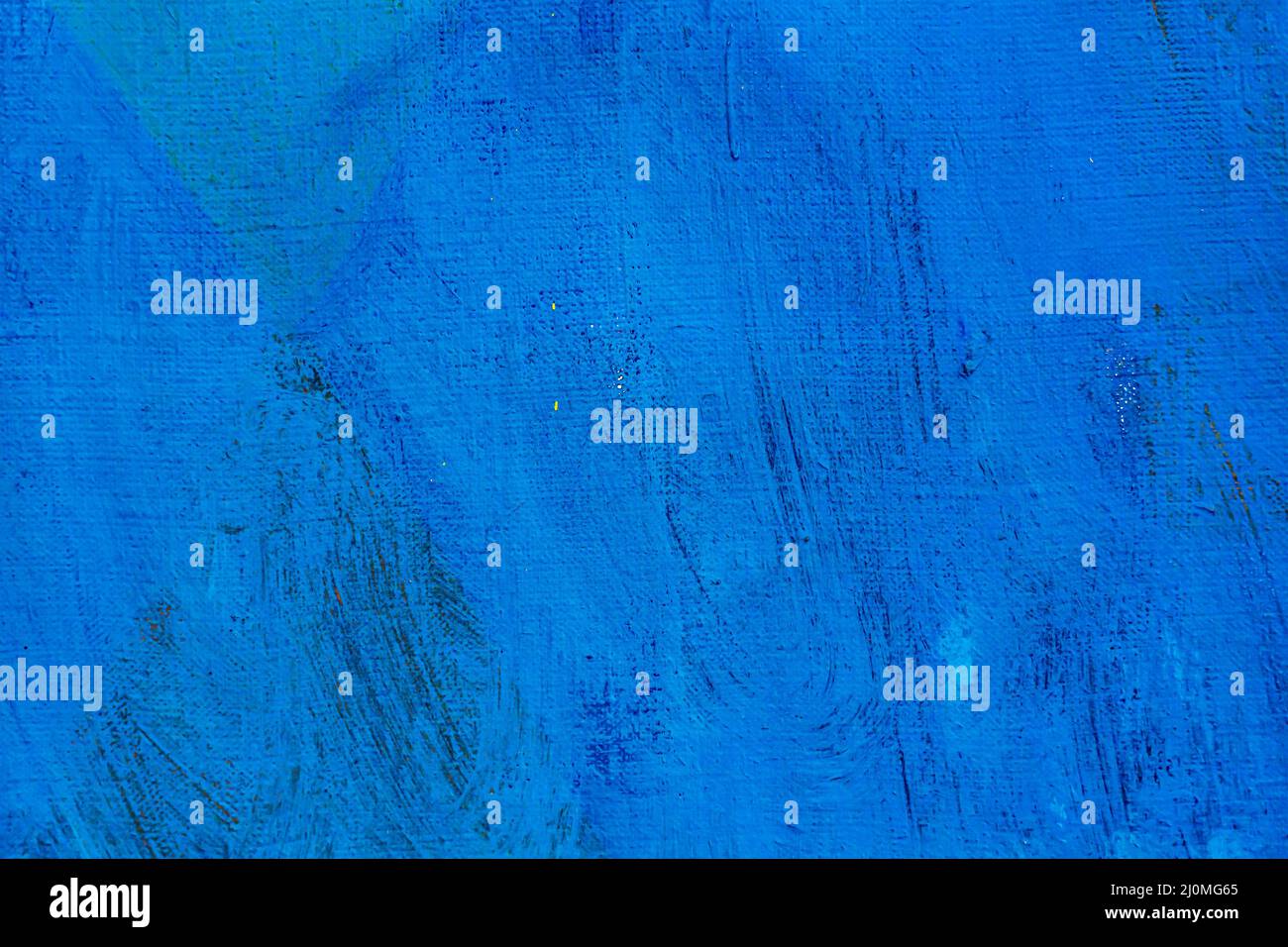 Blau handbemalter Leinwandhintergrund. Künstlerische Textur. Stockfoto