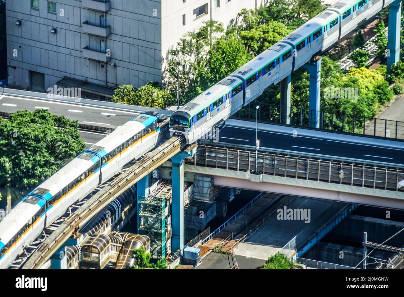 Skyline von Tokio vom World Trade Center aus gesehen (Seaside top) Stockfoto