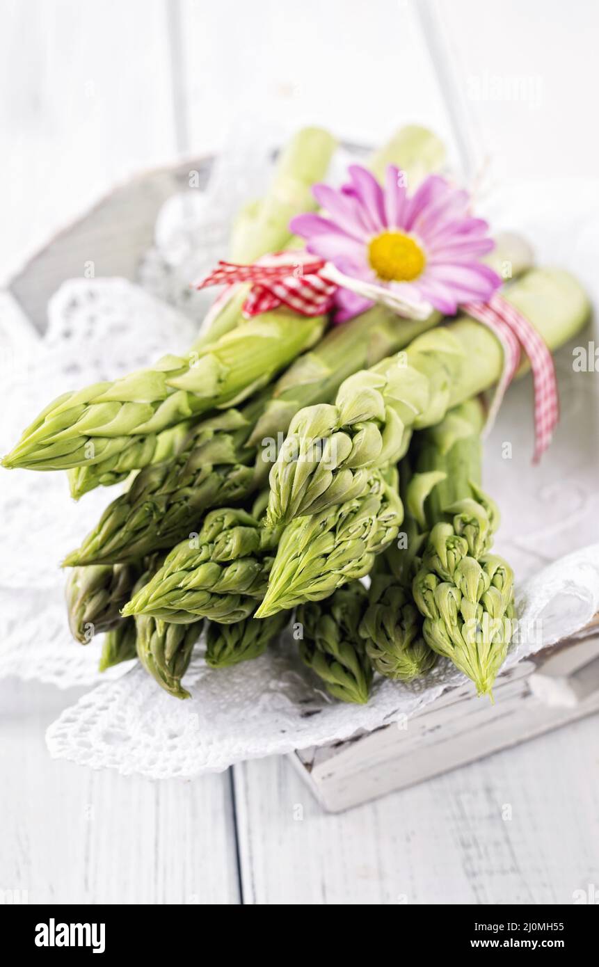 Grüner Spargel Stockfoto