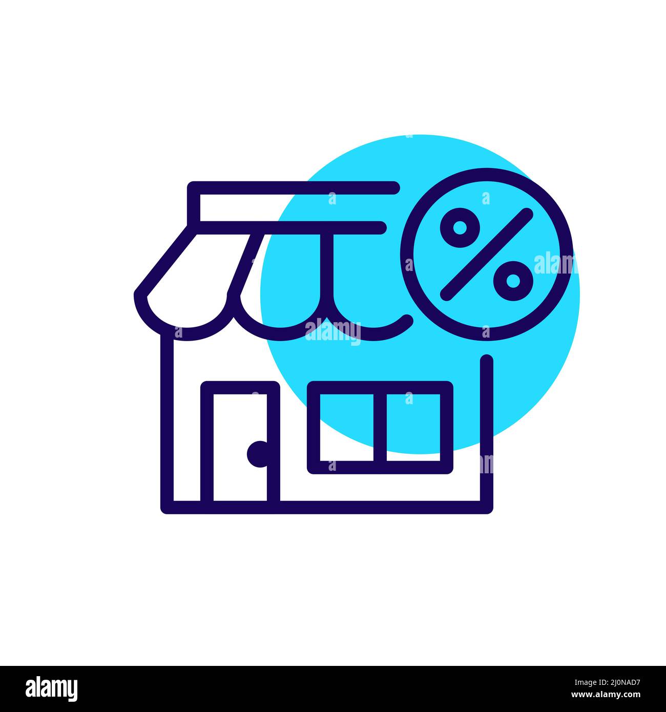 Verkauf in einem Geschäft. Pixel Perfect, bearbeitbares Kontursymbol Stock Vektor