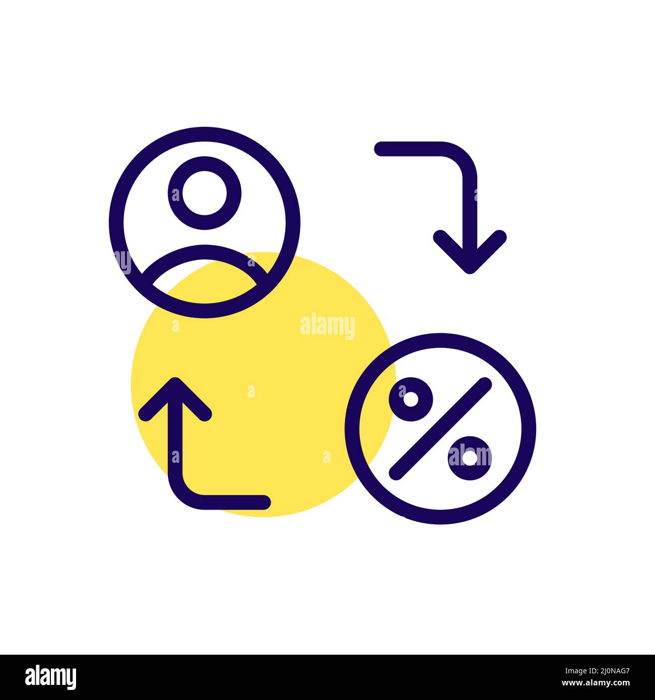 Symbol für persönliche Kredite, Darlehen und Investitionen. Pixel Perfect, bearbeitbares Kontursymbol Stock Vektor