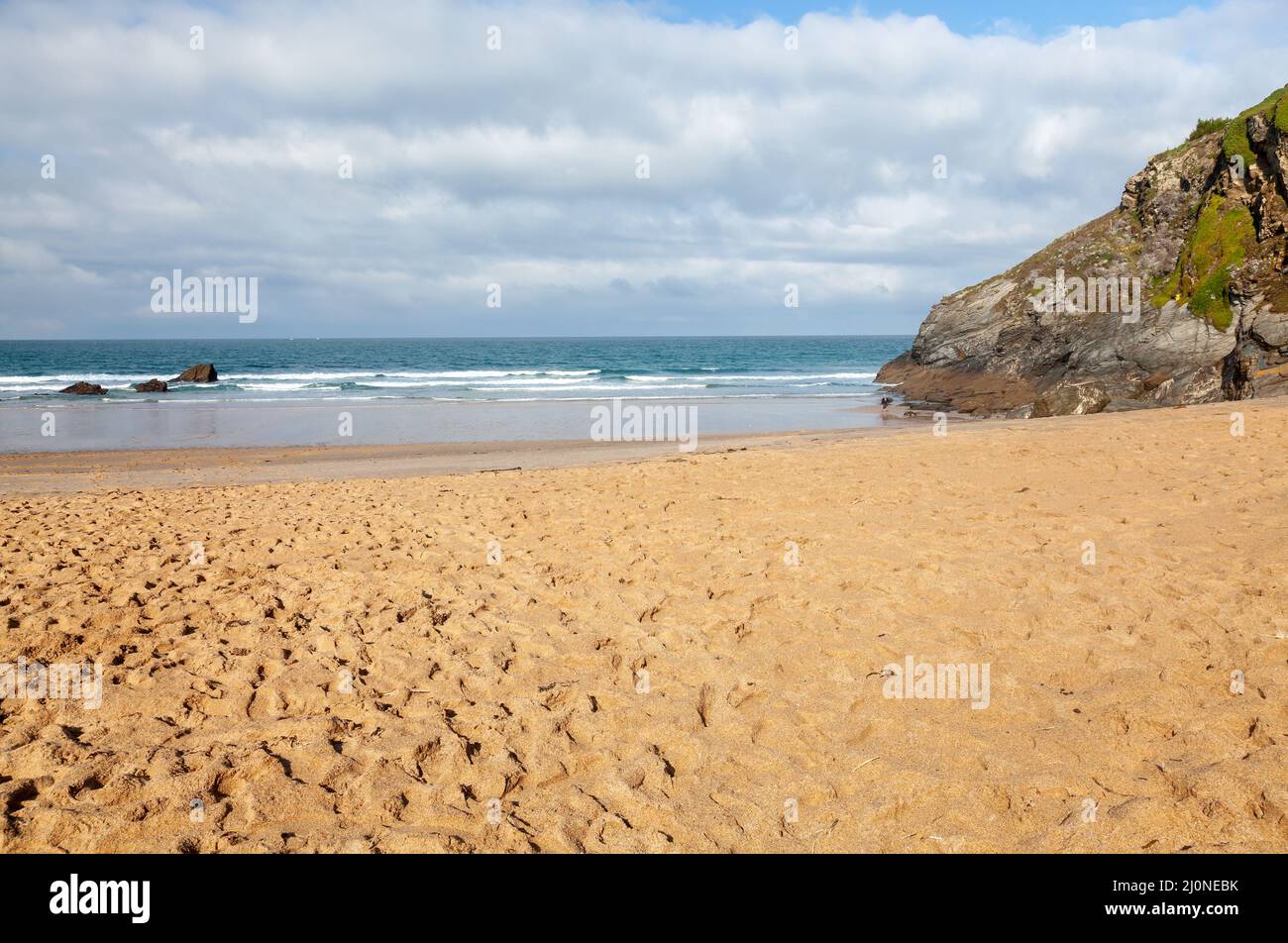 Lusty Glaze Beach Newquay Cornwall England Großbritannien Stockfoto