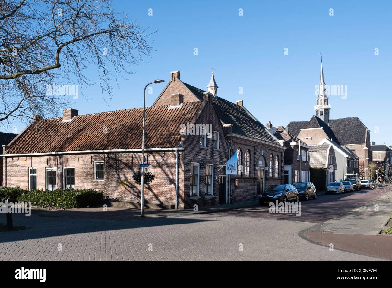 Ehemalige Synagoge in Coevorden an der Kerkstraat. Ab 2017 wurde das Gebäude als Museum eingerichtet Stockfoto