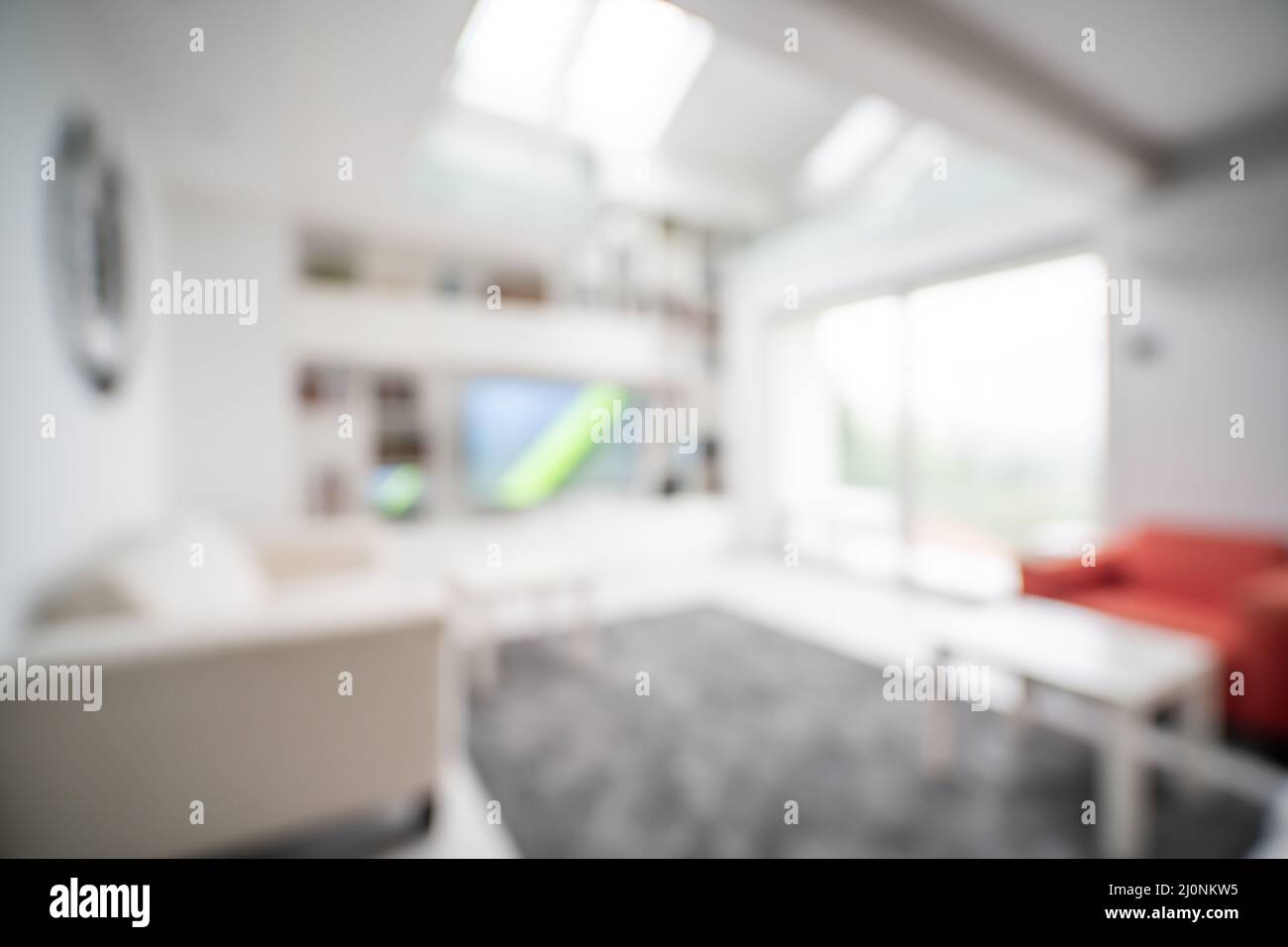 Stilvolles Sofa in moderner Wohnzimmereinrichtung Stockfoto