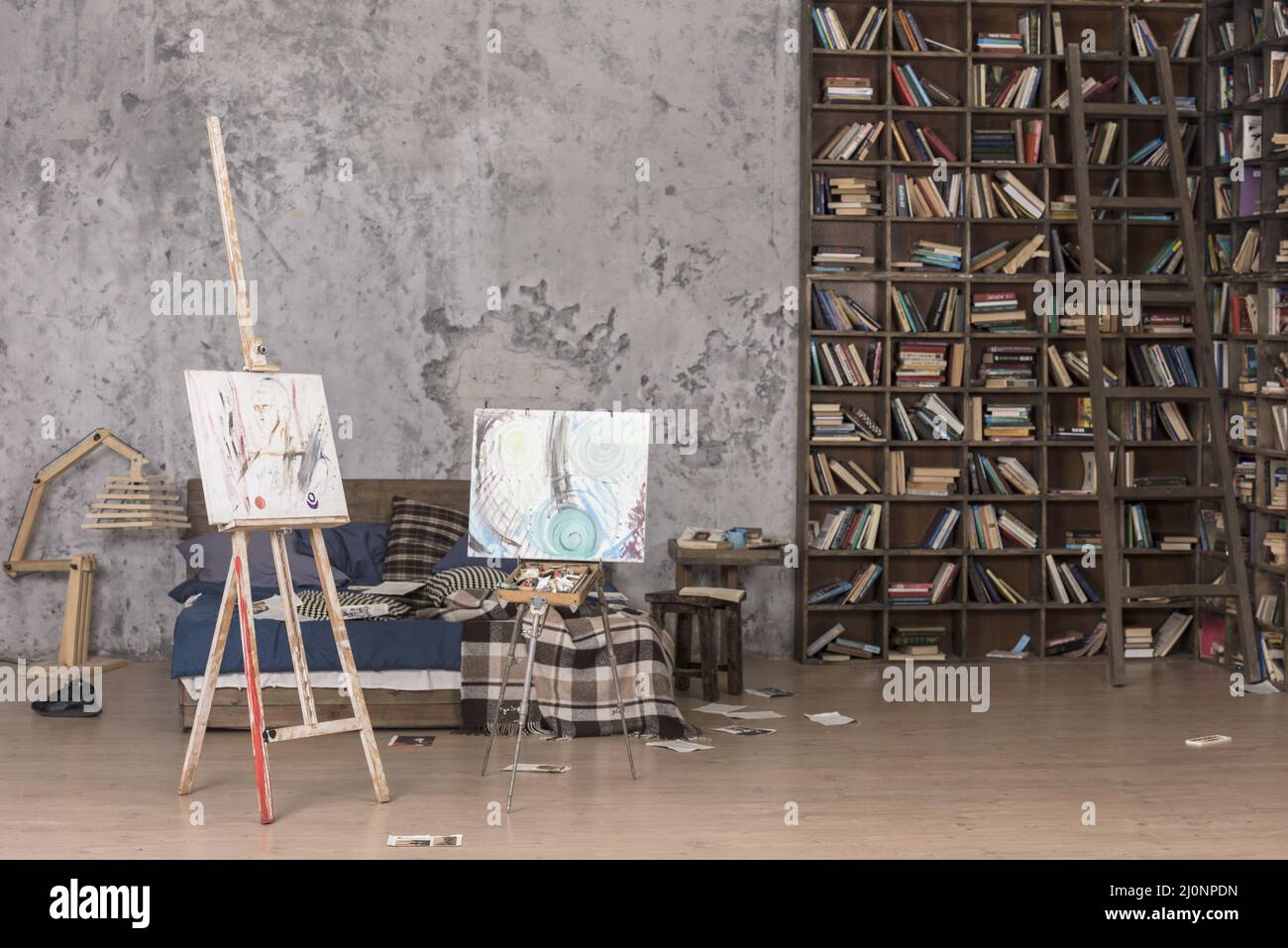 Zwei Leinwandbücher. Hohe Qualität und Auflösung schönes Fotokonzept Stockfoto