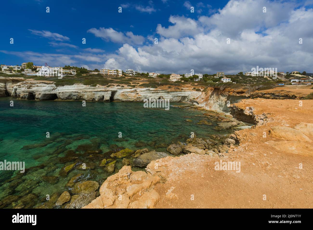 Küste auf der Insel Zypern Stockfoto