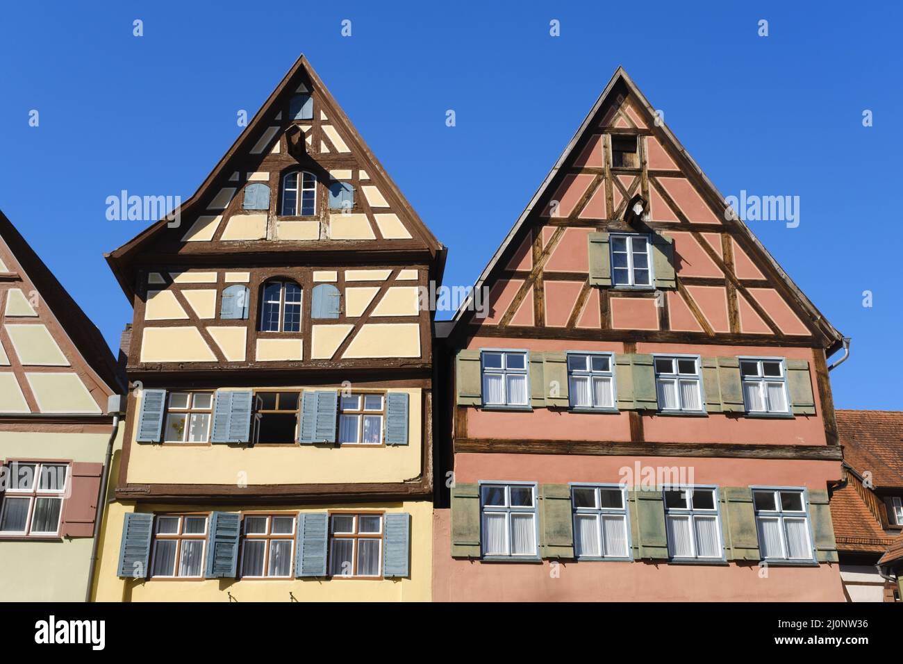 Fachwerkhaus am Weinmarkt, Dinkelsbühl, Franken, Bayern, Deutschland, Europa Stockfoto