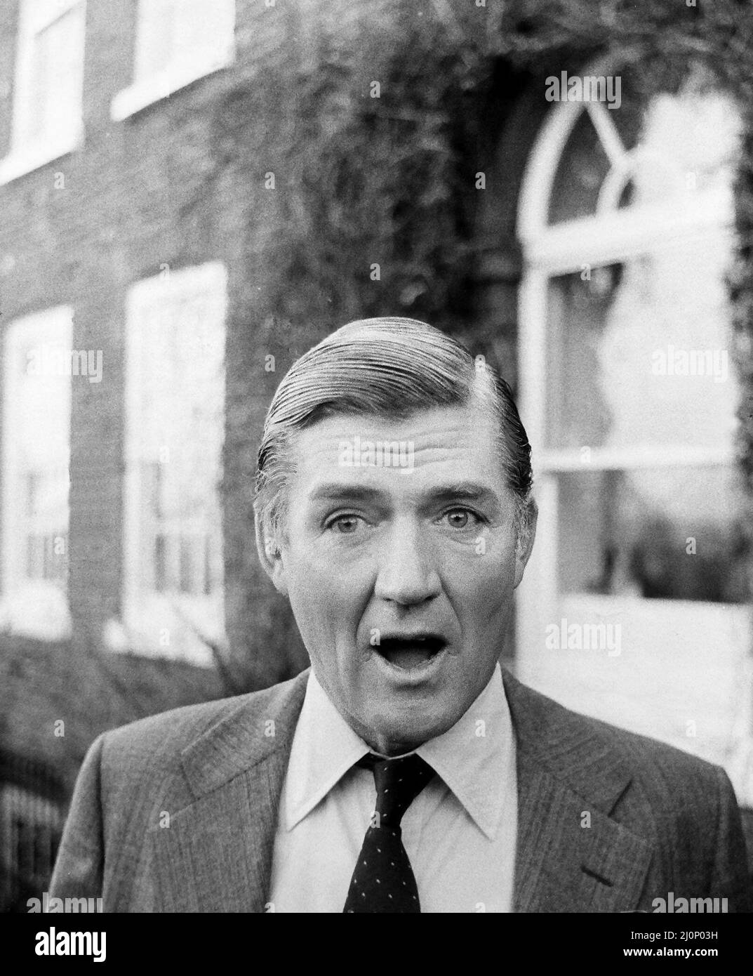 Cecil Parkinson Conservative MP seine Herrin Sarah Keays hat ein kleines Mädchen zur Welt gebracht Stockfoto