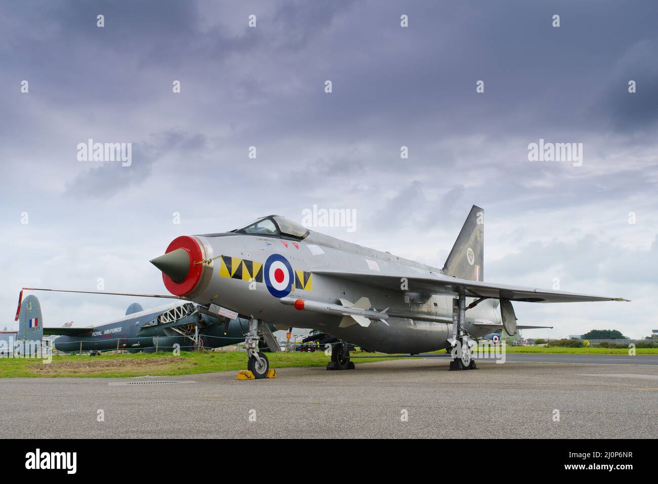 BAC / English Electric Lightning F53 ZF580, Cornwall Aviation Center. Stockfoto