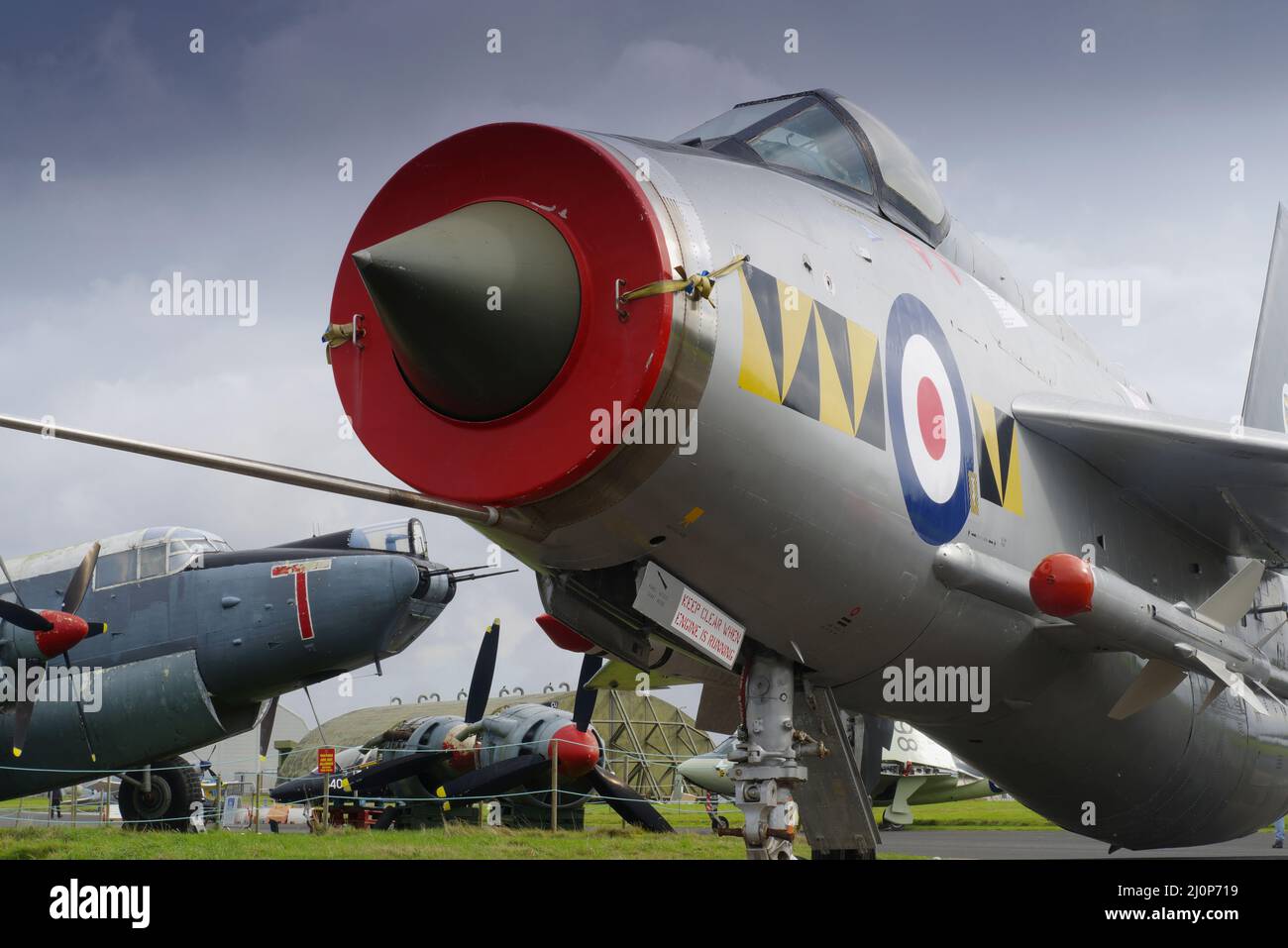 BAC / English Electric Lightning F53 ZF580, Cornwall Aviation Center. Stockfoto