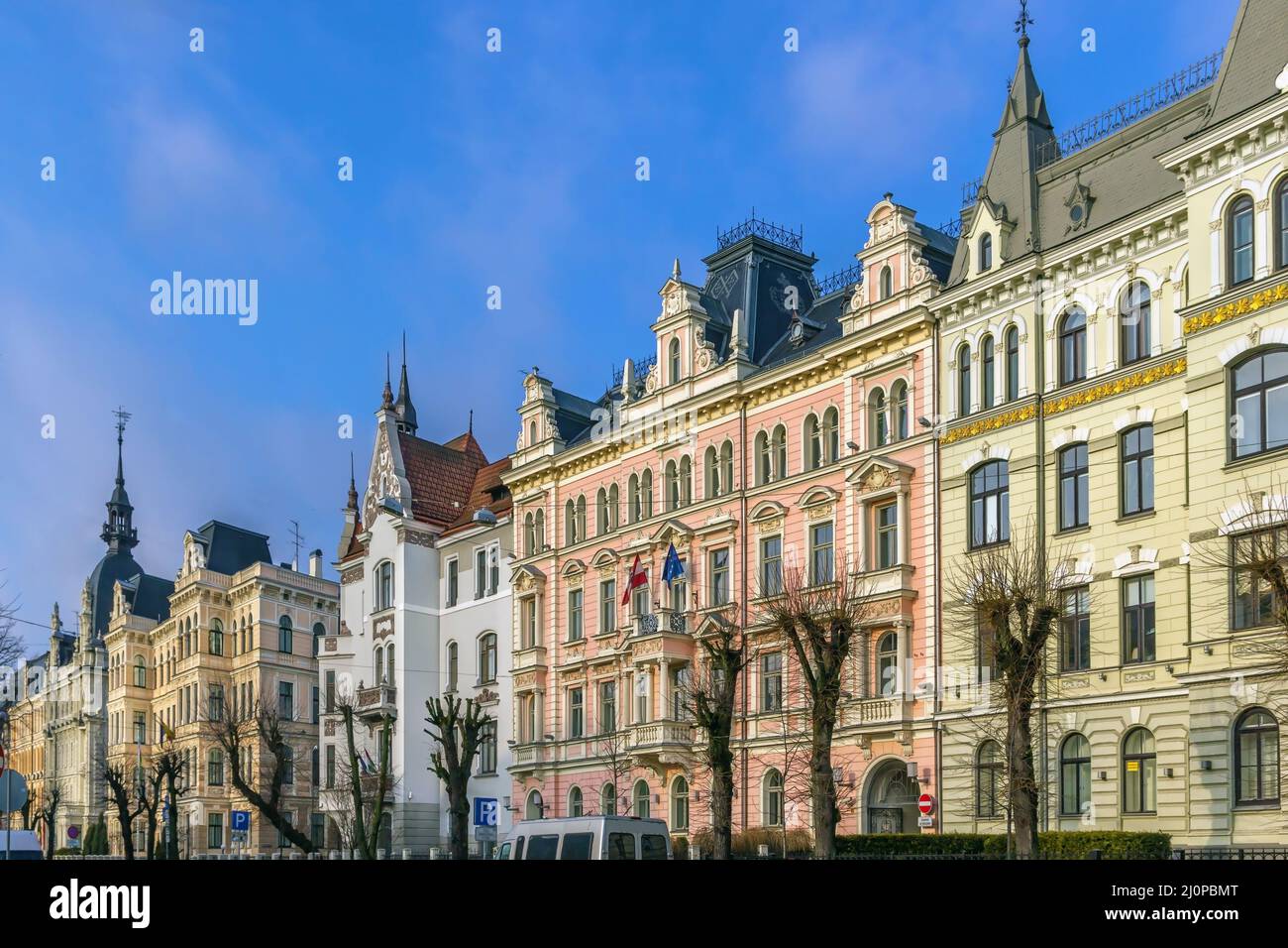 Eelizbetes Straße in Riga, lettland Stockfoto