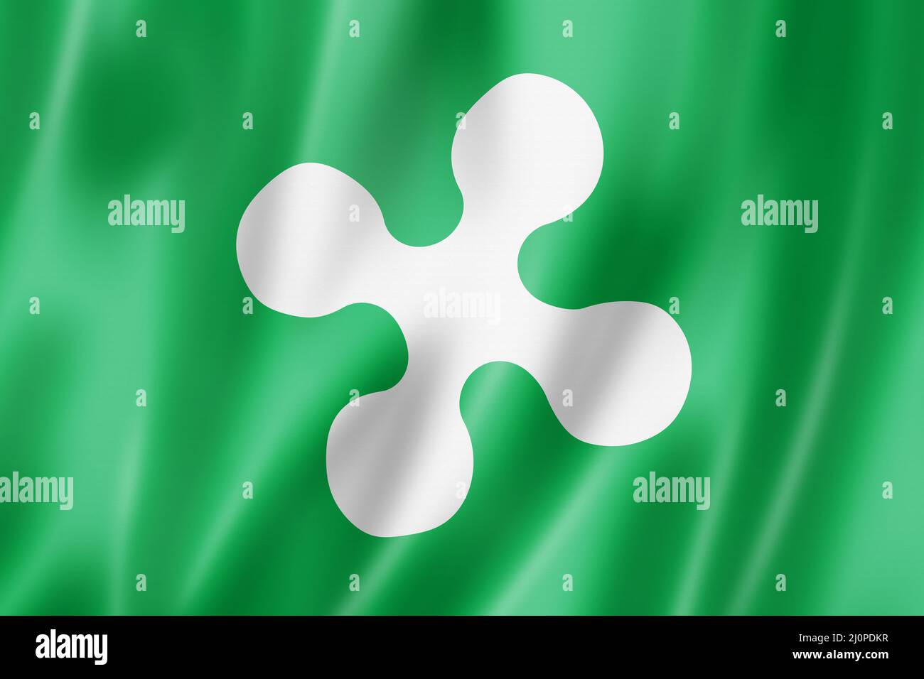 Flagge der Region Lombardei, Italien Stockfoto