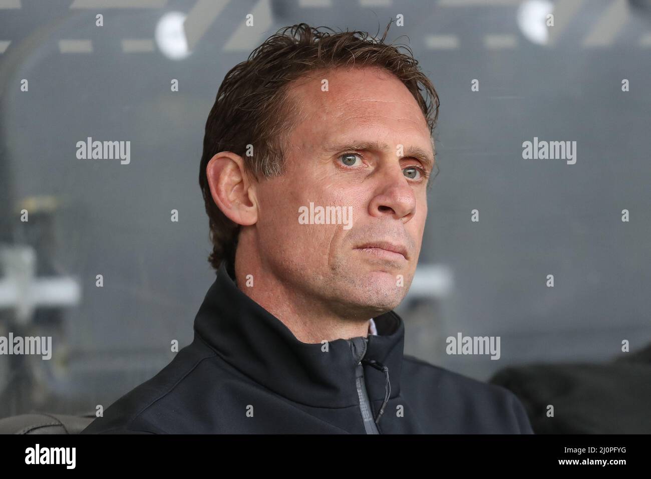 Brett Hodgson Head Coach des FC Hull während des Spiels Stockfoto