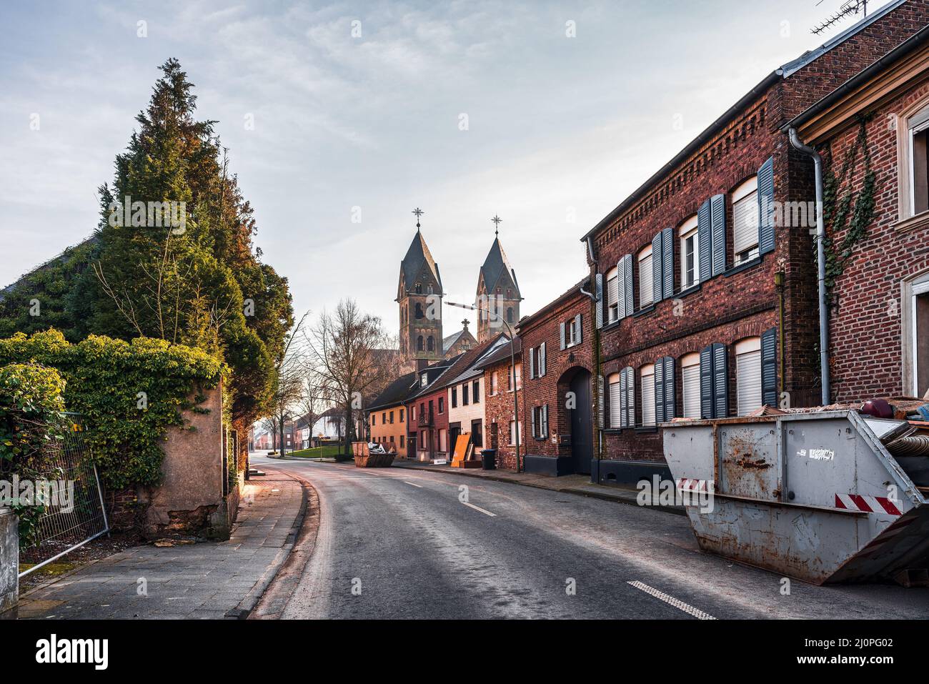 Immerath, eine verlassene Stadt in Nordrhein-Westfalen, Deutschland. Stockfoto