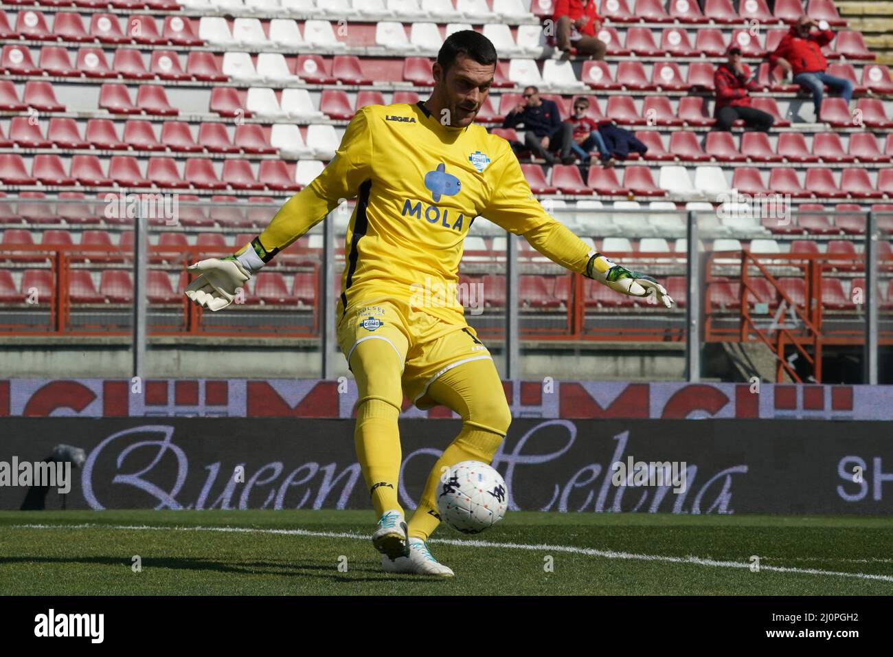 Stadio Renato Curi, Perugia, Italien, 20. März 2022, Facchin davide (n.1 como 1907) während des Spiels AC Perugia gegen Como 1907 - Italienischer Fußball der Serie B Stockfoto