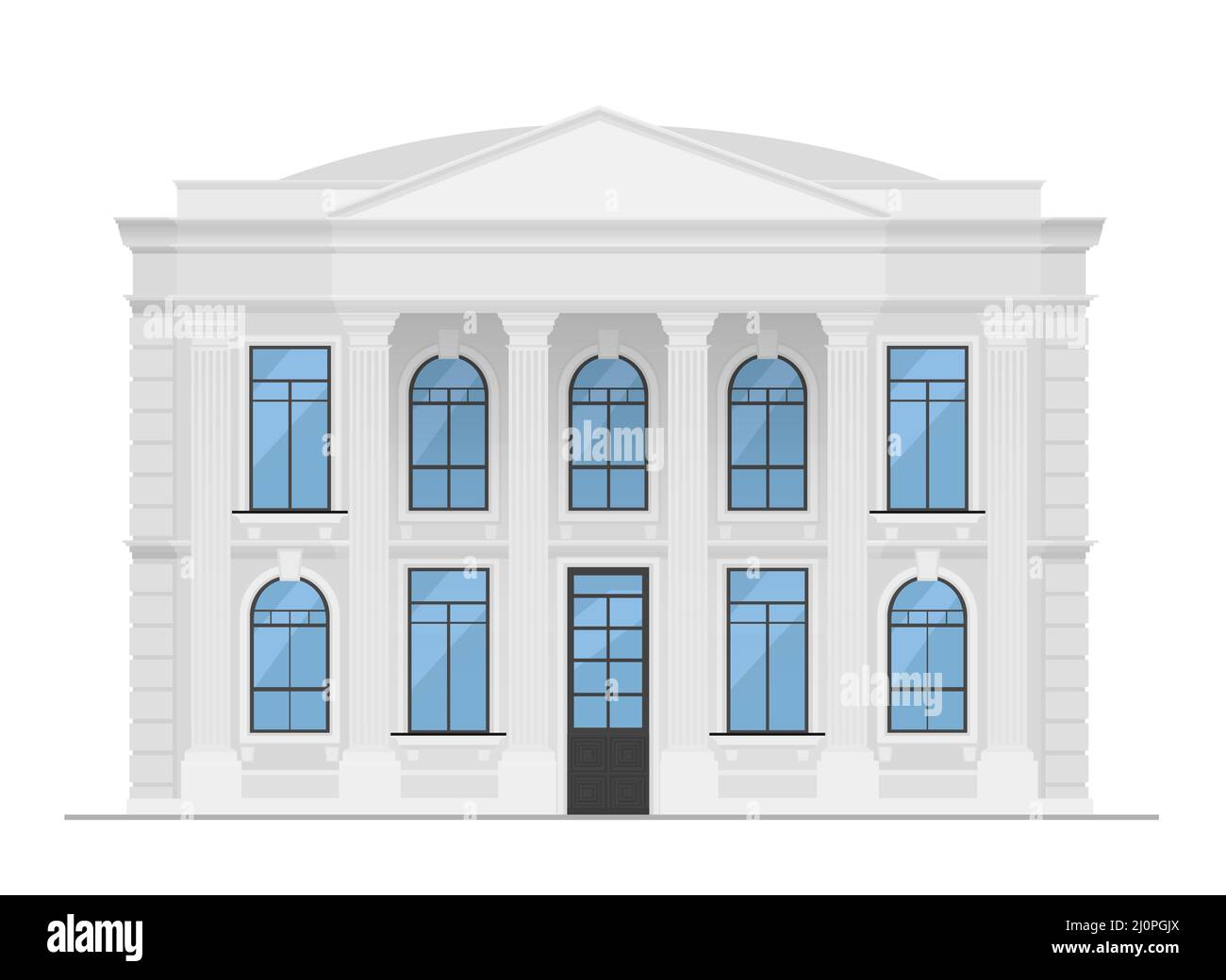 Isolierte Vektorgrafik für Bankgebäude Stock Vektor