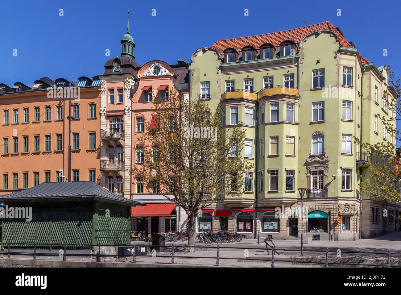 Straße in Stockholm, Schweden Stockfoto