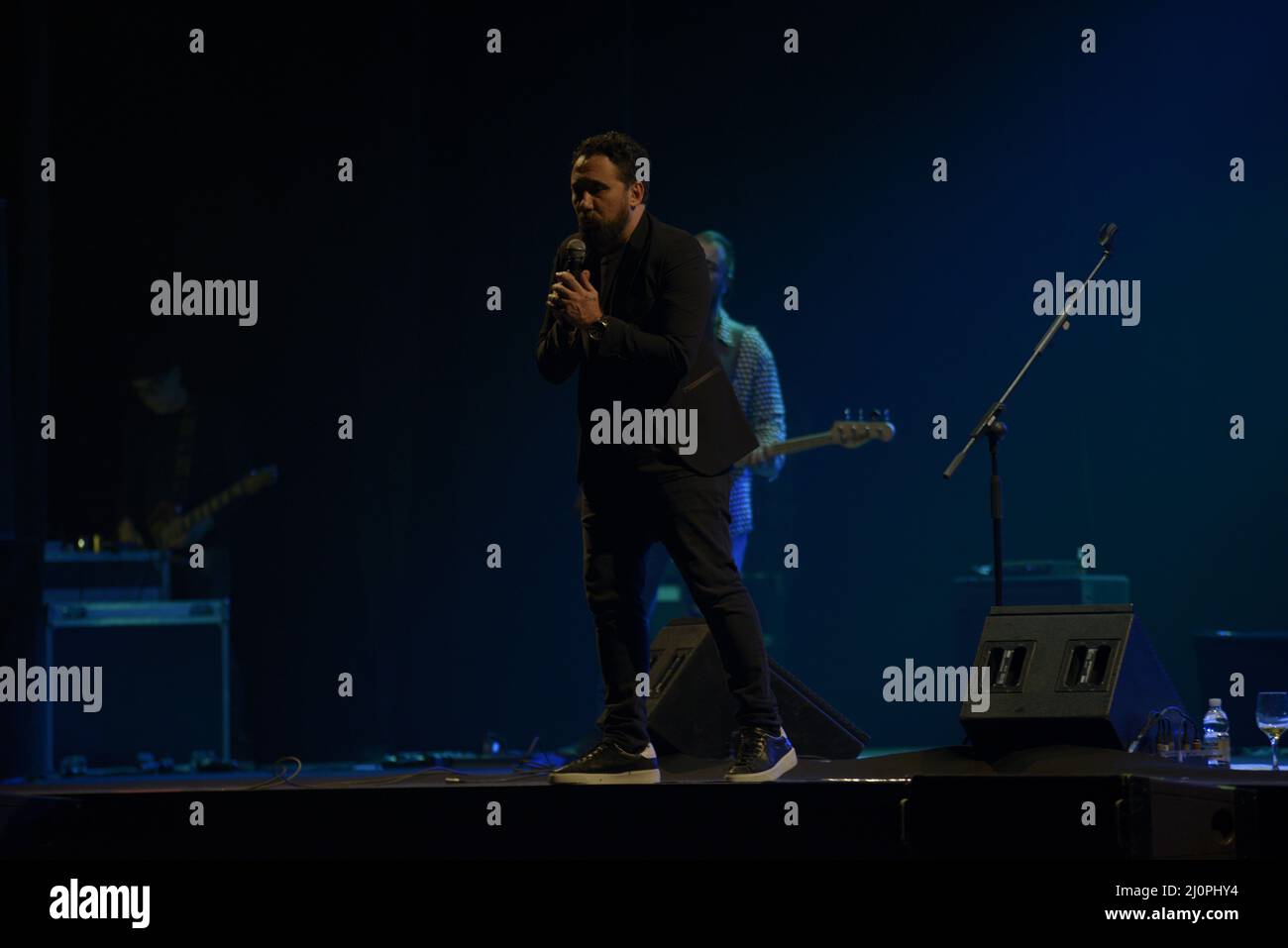 20. März 2022, Padua, Italien: Die Band Tiromancino von Federico Zampaglione kehrt an die wichtigsten italienischen Theater zurück, um dem Publikum eine einzigartige und aufregende Show zu bieten, die auf der langen Liste der Erfolge basiert, die die dreißigjährige Karriere des römischen Singer-Songwriters geprägt haben, zu der die neuesten unveröffentlichten Songs auf dem neuen Album werden Hinzugefügt. (Bild: © Mariano Montella/Pacific Press via ZUMA Press Wire) Stockfoto