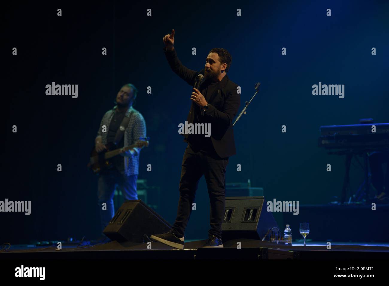 20. März 2022, Padua, Italien: Die Band Tiromancino von Federico Zampaglione kehrt an die wichtigsten italienischen Theater zurück, um dem Publikum eine einzigartige und aufregende Show zu bieten, die auf der langen Liste der Erfolge basiert, die die dreißigjährige Karriere des römischen Singer-Songwriters geprägt haben, zu der die neuesten unveröffentlichten Songs auf dem neuen Album werden Hinzugefügt. (Bild: © Mariano Montella/Pacific Press via ZUMA Press Wire) Stockfoto