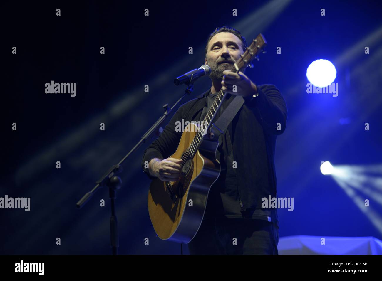 19. März 2022, Padua, Italien: Die Band Tiromancino von Federico Zampaglione kehrt an die wichtigsten italienischen Theater zurück, um dem Publikum eine einzigartige und aufregende Show zu bieten, die auf der langen Liste der Erfolge basiert, die die dreißigjährige Karriere des römischen Singer-Songwriters geprägt haben, zu der die neuesten unveröffentlichten Songs auf dem neuen Album werden Hinzugefügt. (Bild: © Mariano Montella/Pacific Press via ZUMA Press Wire) Stockfoto
