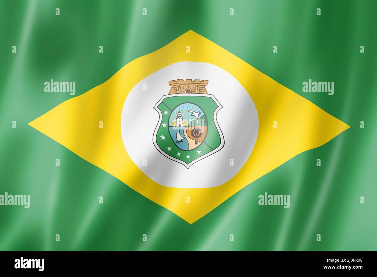 Flagge des Staates Ceara, Brasilien Stockfoto