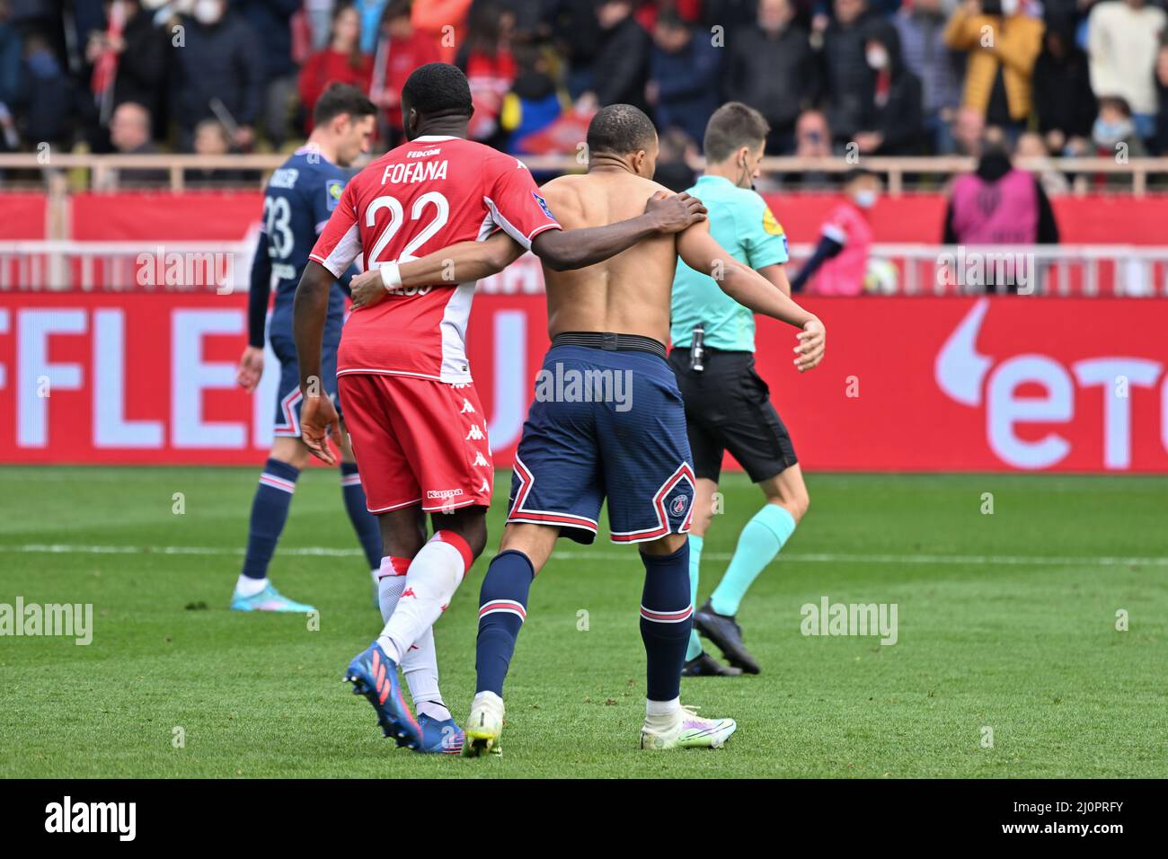 Kylian Mbappe - AS Monaco gegen PSG in Monaco, am 20. märz 2022. (Foto von Lionel Urman/Sipa USA) Stockfoto