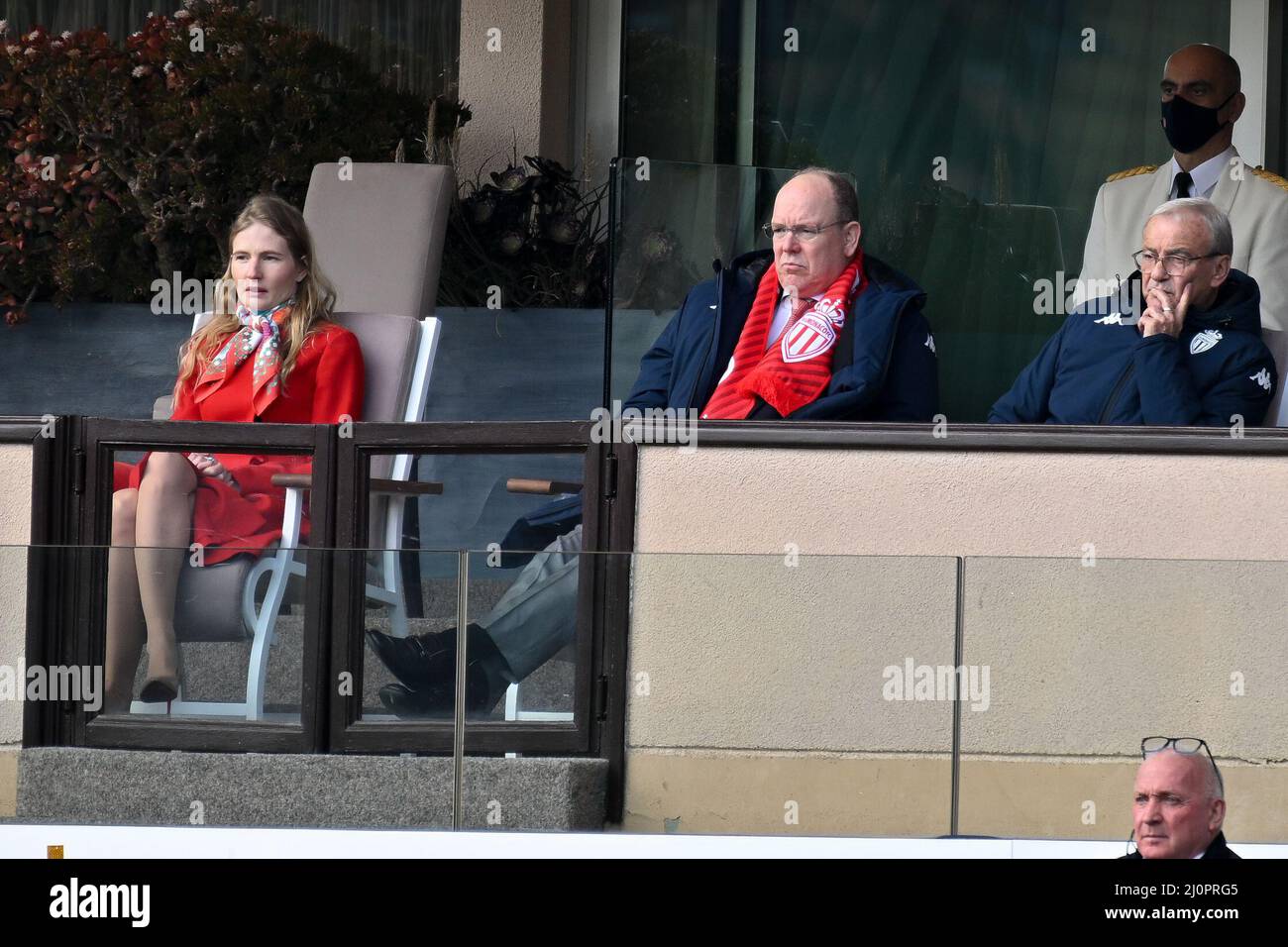 Prinz Albert - AS Monaco gegen PSG in Monaco, am 20. märz 2022. (Foto von Lionel Urman/Sipa USA) Stockfoto