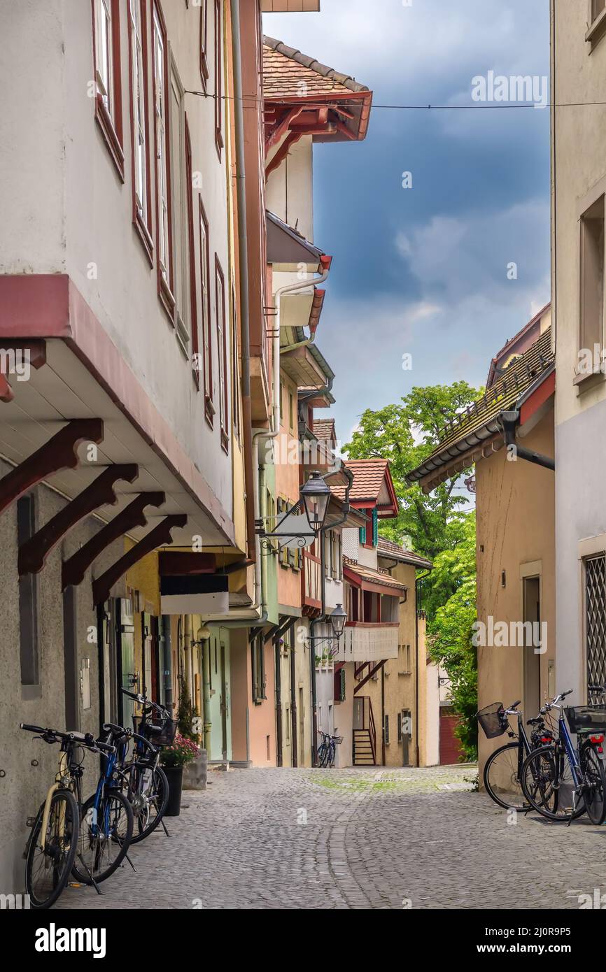 Straße in Aarau, Schweiz Stockfoto