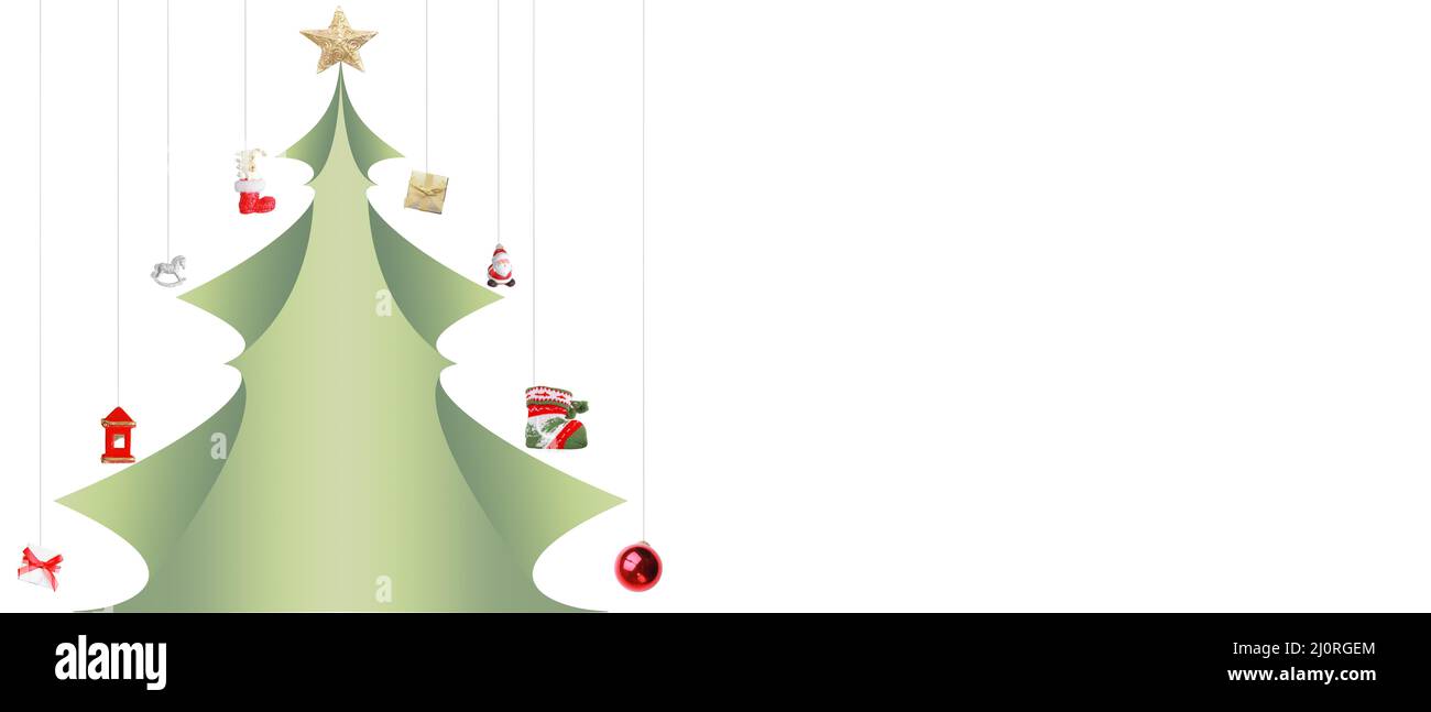 Winter Hintergrund Design-Konzept mit weihnachtsbaum Stockfoto