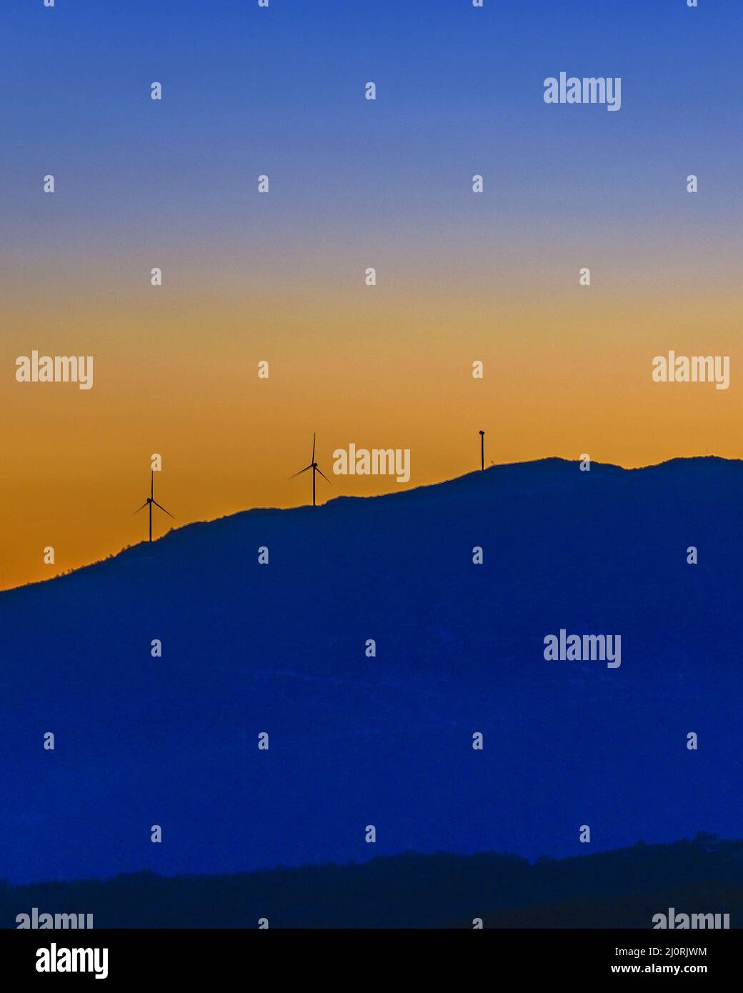 Sonnenuntergangsszene, Griechenland Stockfoto