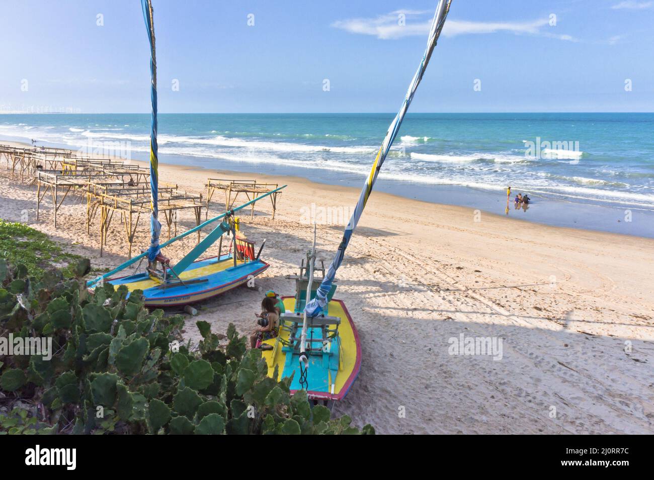 Canoa Quebrada, tropischer Strandblick, Fortaleza, Brasilien, Südamerika Stockfoto