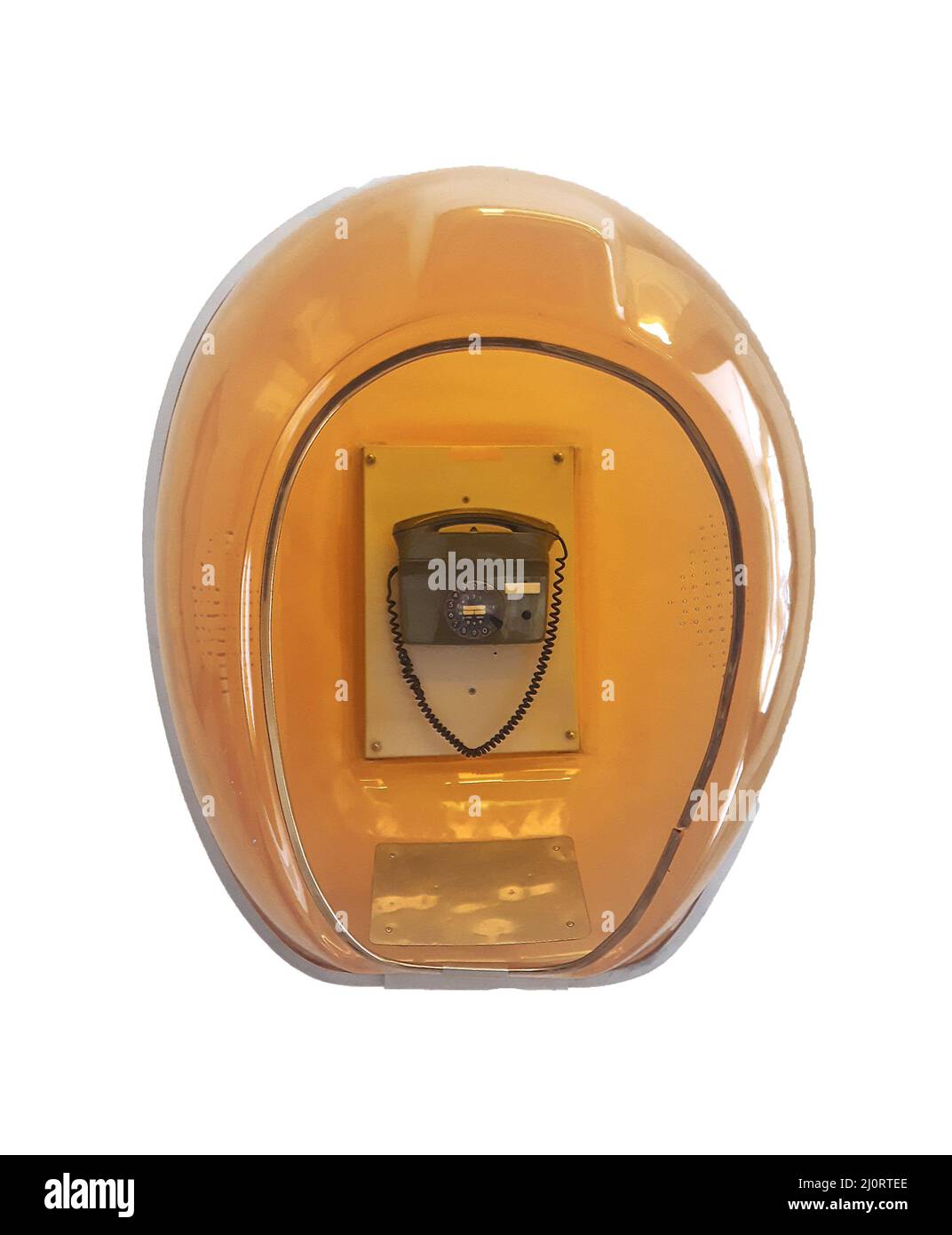 Öffentliche Telefonkabine Isoliert Stockfoto