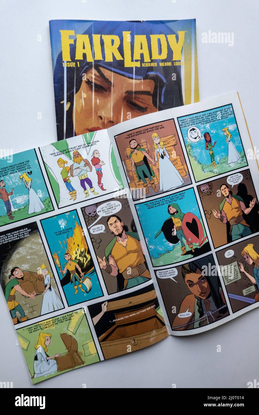 „Fairlady“-Graphic Novels, USA Stockfoto