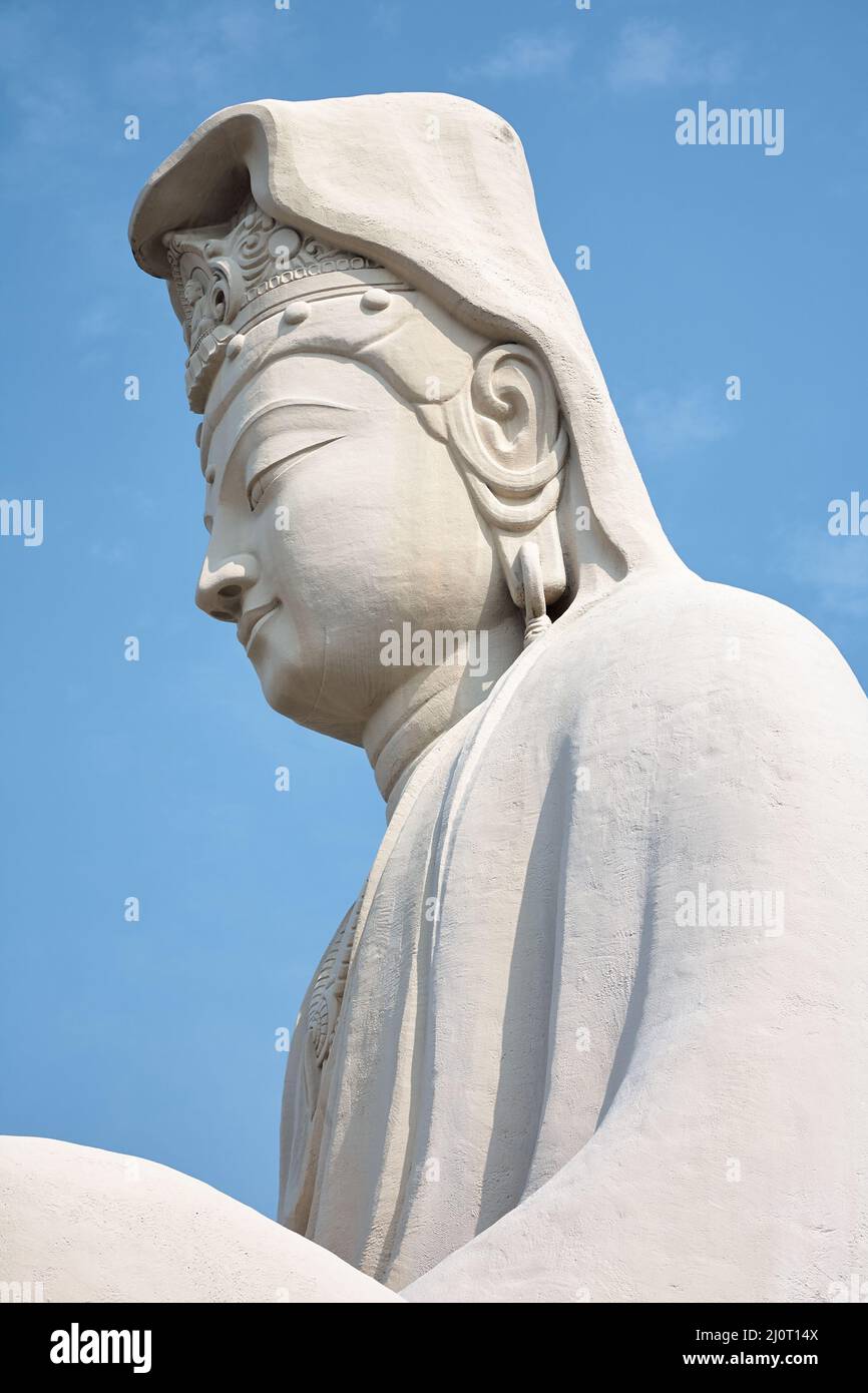 Der Kopf der Statue von Ryozen Kannon. Kyoto. Japan Stockfoto