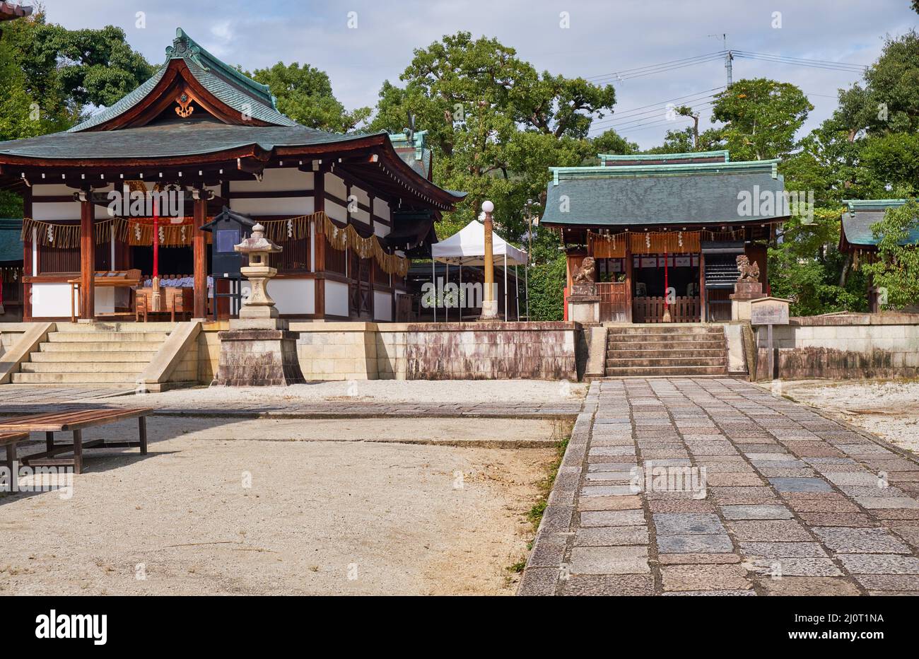 Shikichi-jinja-Schrein (Wara-tenjin). Kyoto. Japan Stockfoto