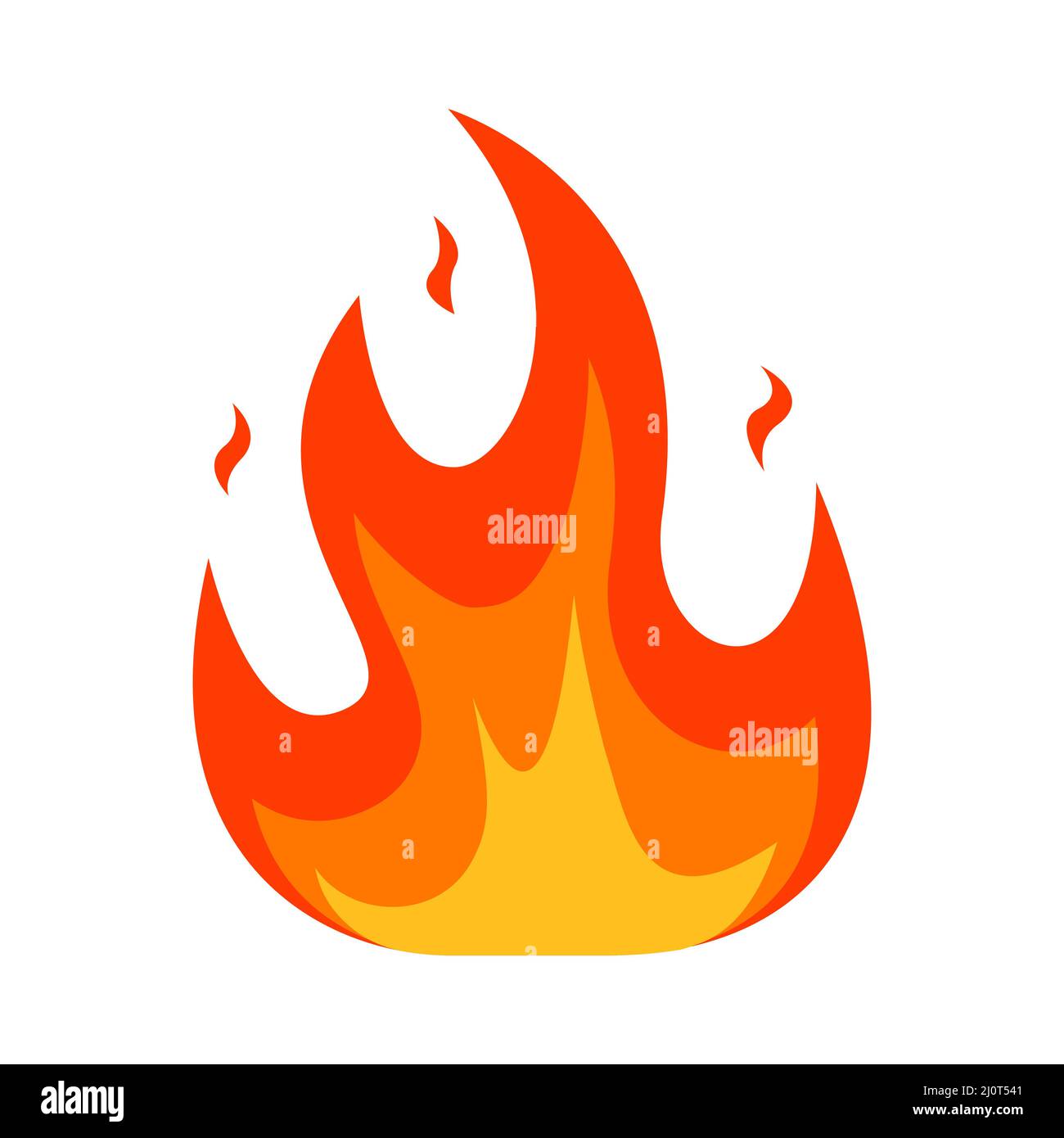 Symbol für Feuerflamme. Bonfire-Farbsymbol. Vektor auf weißem Hintergrund isoliert. Stock Vektor